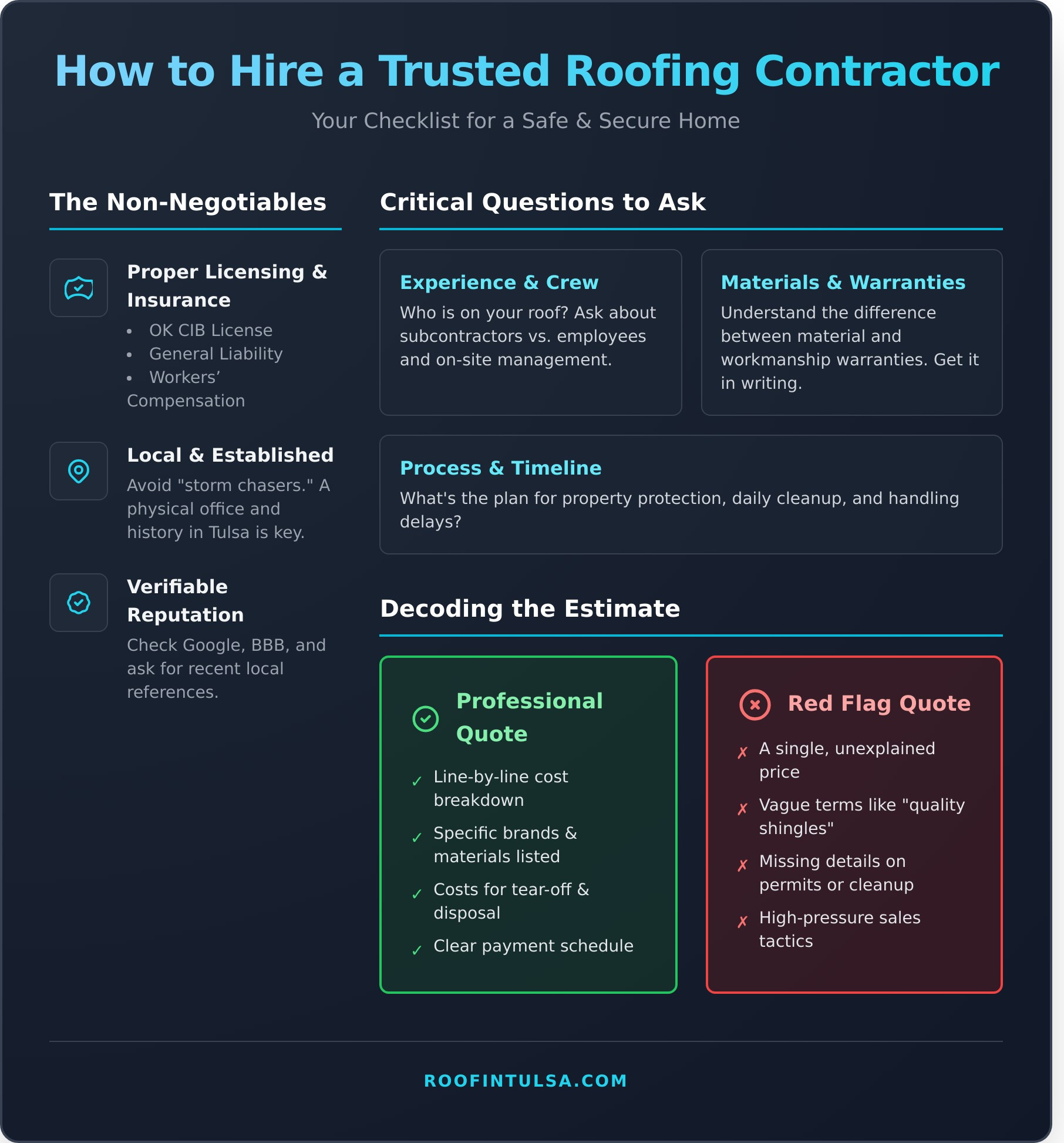 How to Choose a Roofing Contractor You Can Trust: A Homeowner’s Guide - Infographic