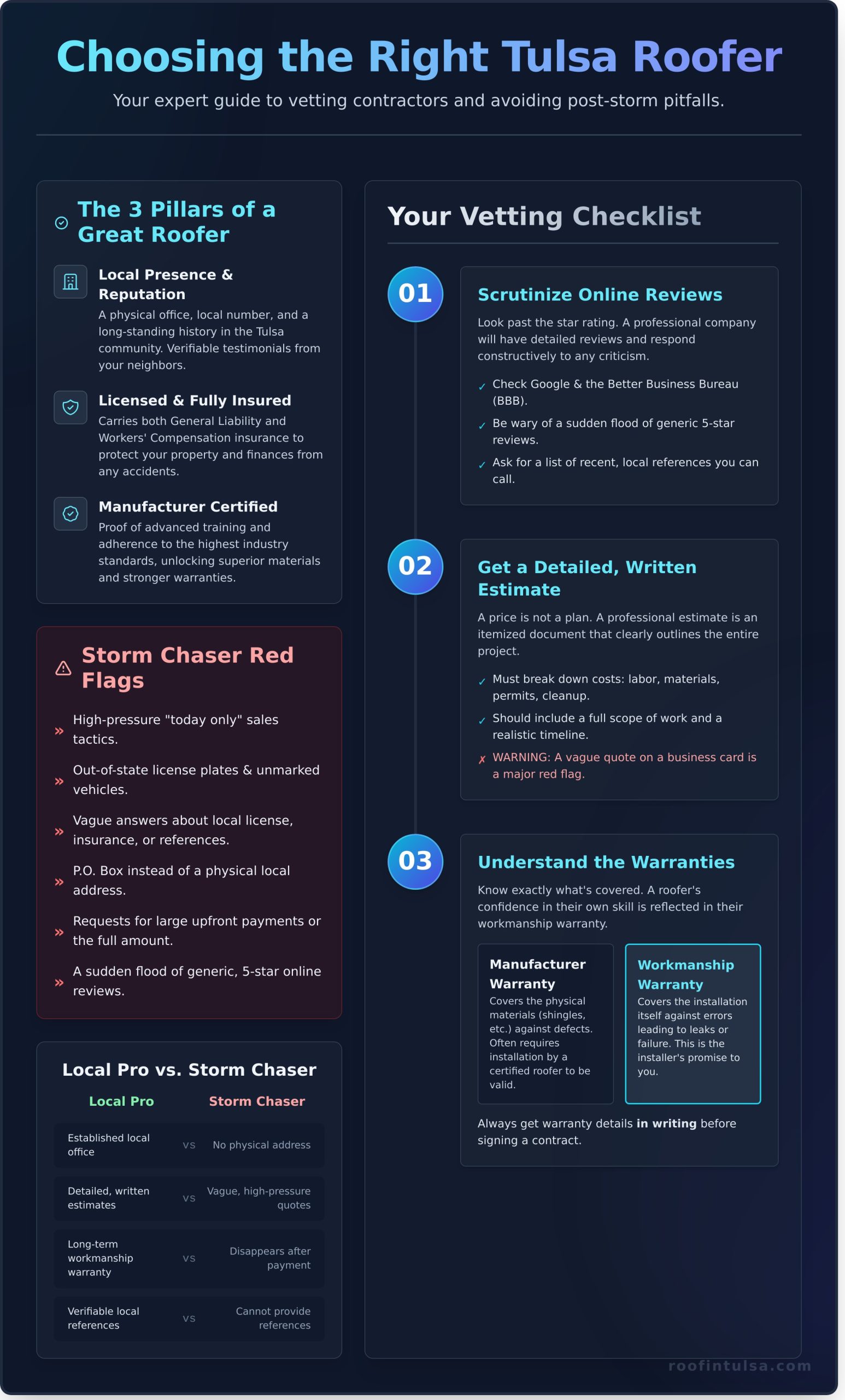 How to Find the Best Roofing Companies in Tulsa: A Homeowner’s Guide - Infographic