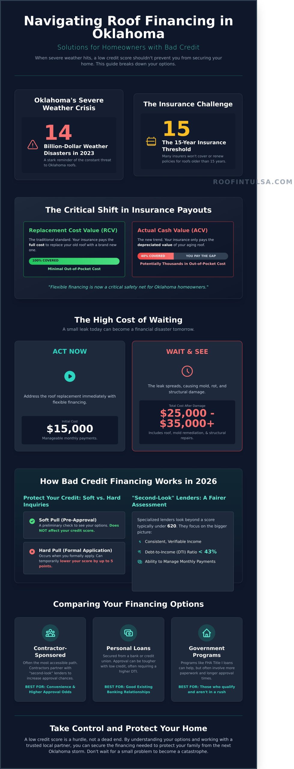 Roof Financing for Bad Credit in Oklahoma: Your 2026 Guide to Approval