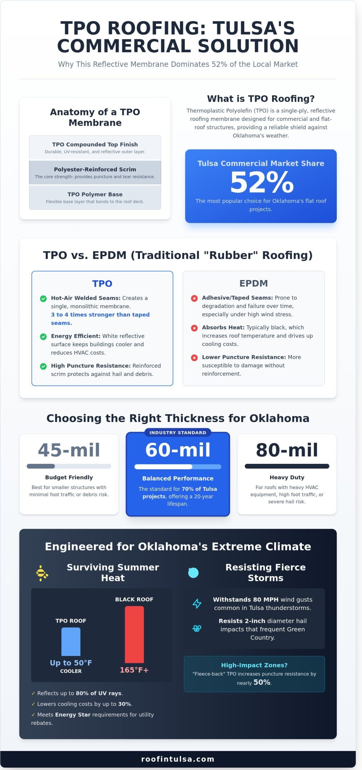 TPO Roofing in Tulsa: The Complete 2026 Guide for Commercial & Flat Roofs