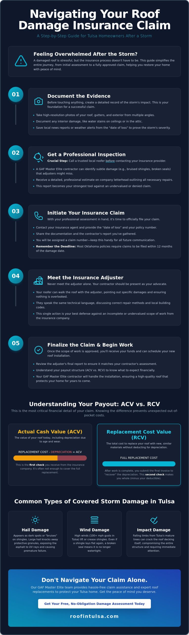 How to File a Roof Damage Insurance Claim in Tulsa: A Step-by-Step Guide