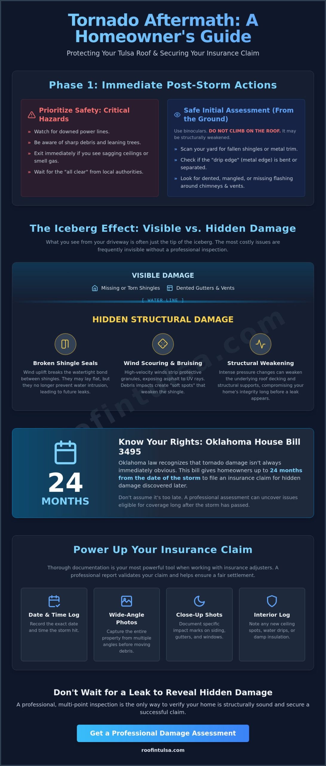 Roof Damage Assessment After a Tornado: A Tulsa Homeowner’s Guide