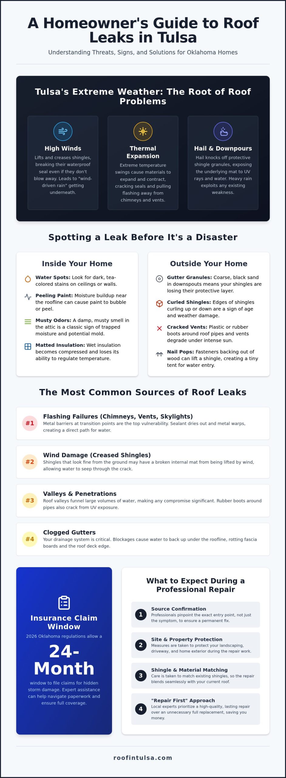 Expert Leaking Roof Repair in Tulsa: Protect Your Home