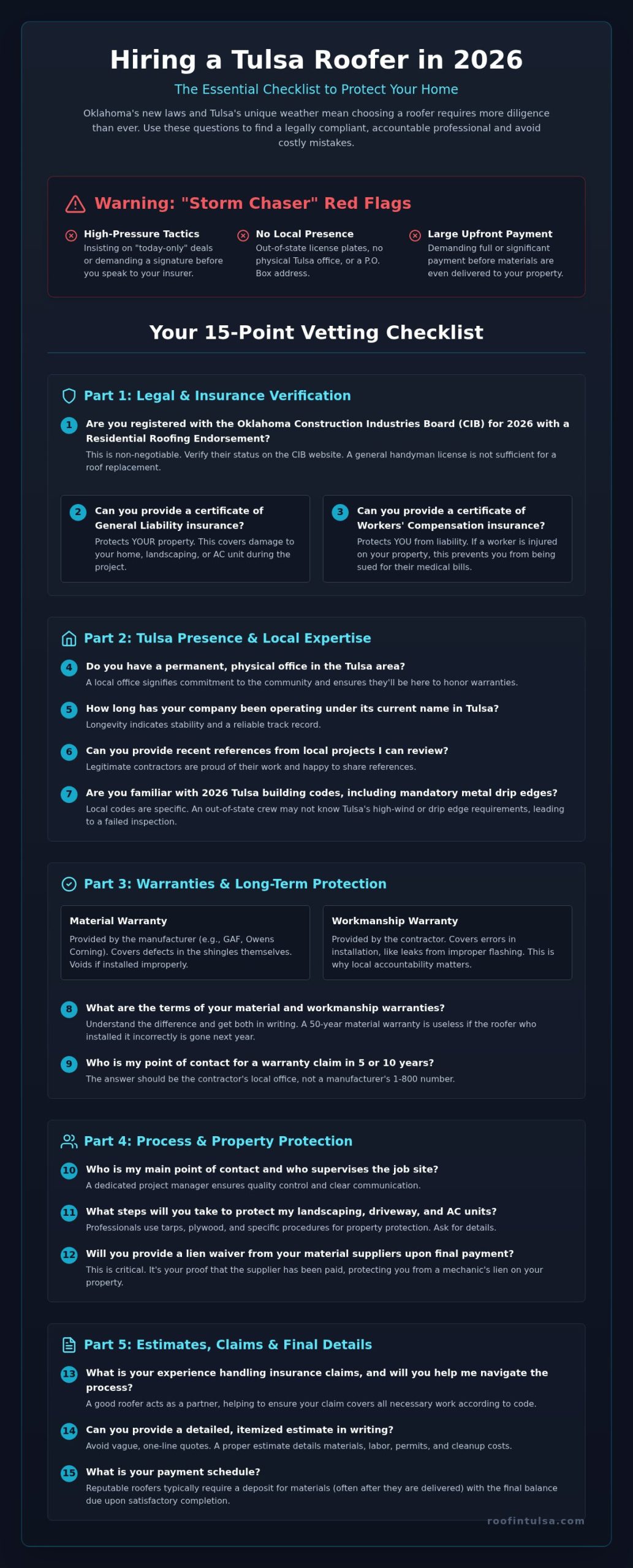 Roofing Contractor Questions: 2026 Homeowner's Guide