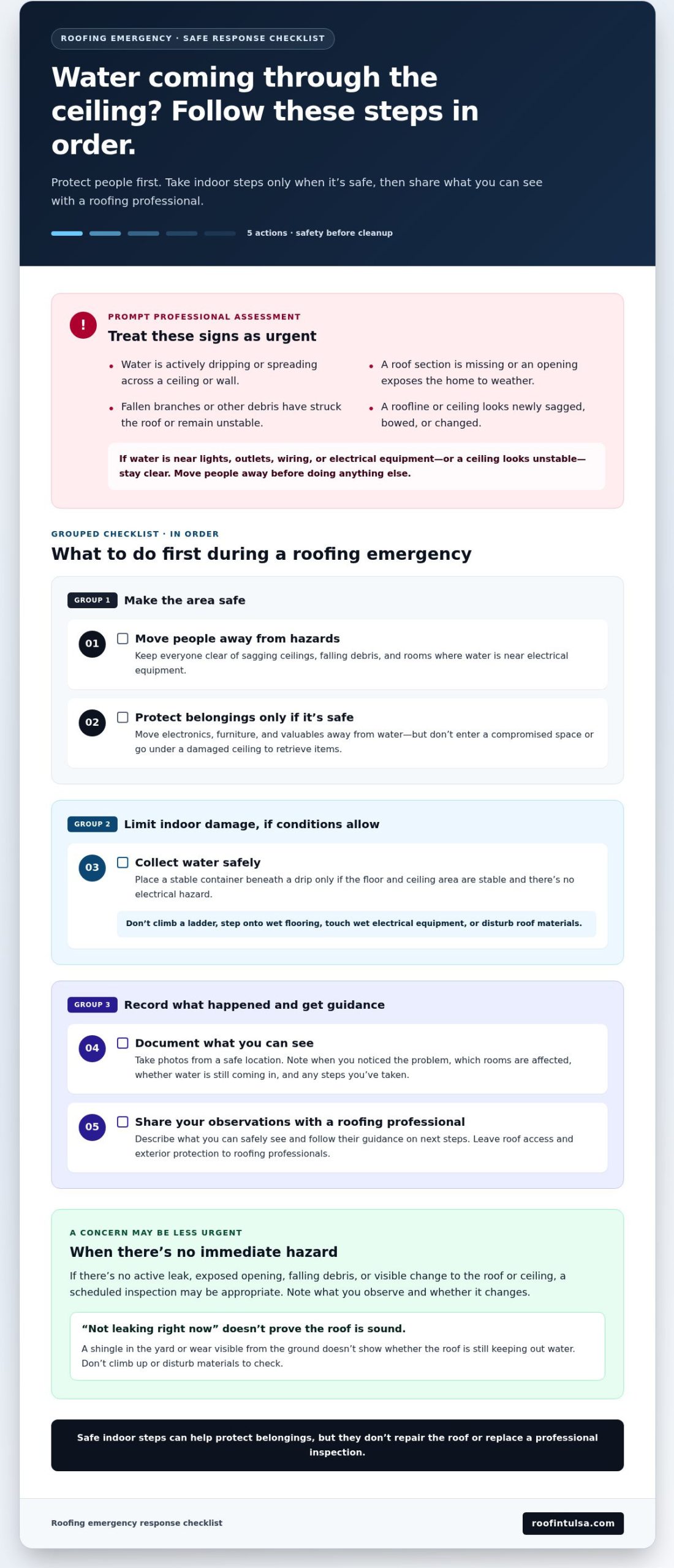 Tulsa Homeowner’s Guide to Roofing Emergencies